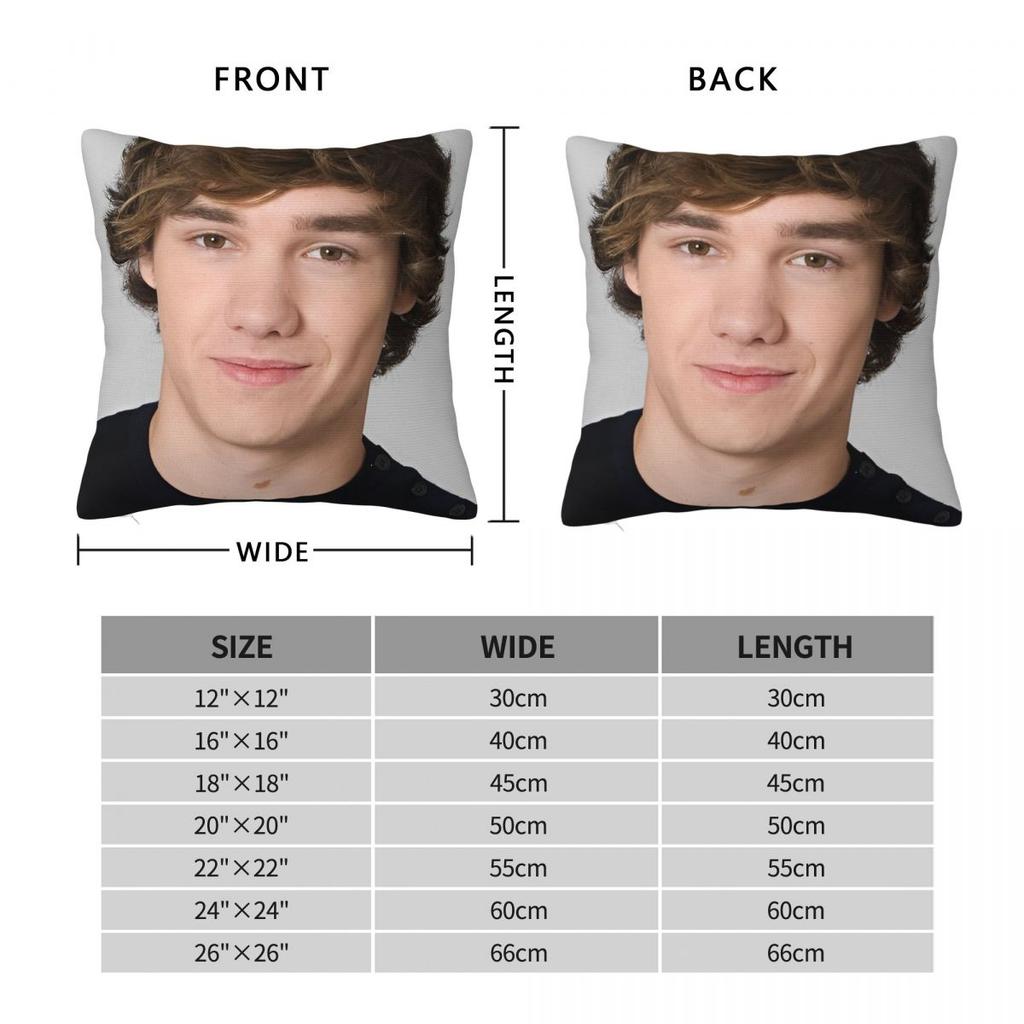 Liam Payne Pillowcase Double-sided Printing Fabric Cushion Cover Decorations Throw Pillow Case Cover Sofa Zippered 40X40cm
