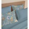 Pack complet housse de couette réversible "Vanessa" 6 pièces pour lit 160 x 200 Bergame Turquoise