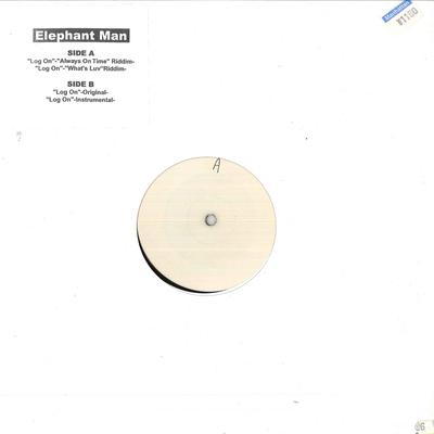 12-дюймовая пластинка ELEPHANT MAN - Log On НИКТО НИКТО Регги, Ска и Даб Б/У