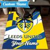 Custom Name Leeds United Carpet Non-Slip Area Rug, Durable Polyester, Ideal for Living Room, Bedroom, Entryway, Decorative Gift