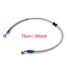 75cm/30" M10 Brake Oil Hose Line Banjo Fitting Stainless Steel End