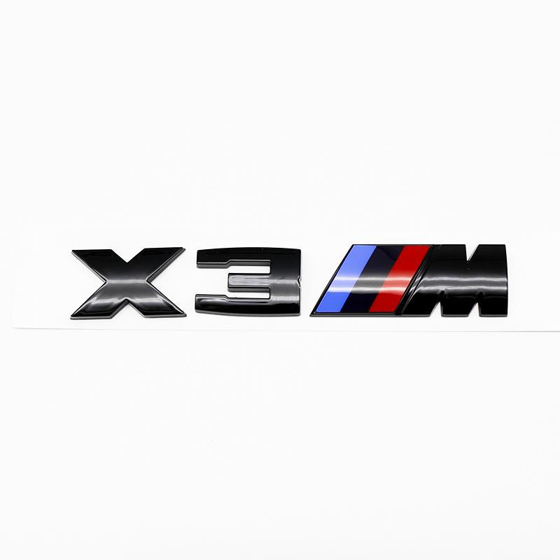 SQLI6 ABS Car Trunk Badge Emblem M Series Numbers For BMW X3M X2M X5M M6 X4M F48 G01 E84 E83 F39 F10 F30 G11 Auto Tuning Accessories