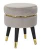 Stool Paris Gray Gold Cm Ø 35X40.5