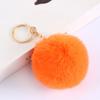 Fluffy Fur Pom Keychain Soft Faux Colorful Rabbit Fur Ball Car Keyring Pompom Key Chains Key Holder Women Bag Pendant