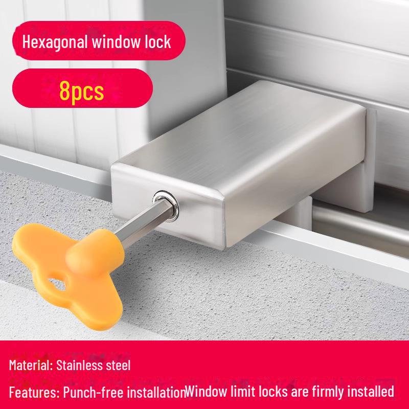 Замок безопасности для детей из алюминиевого сплава для раздвижных окон и дверей