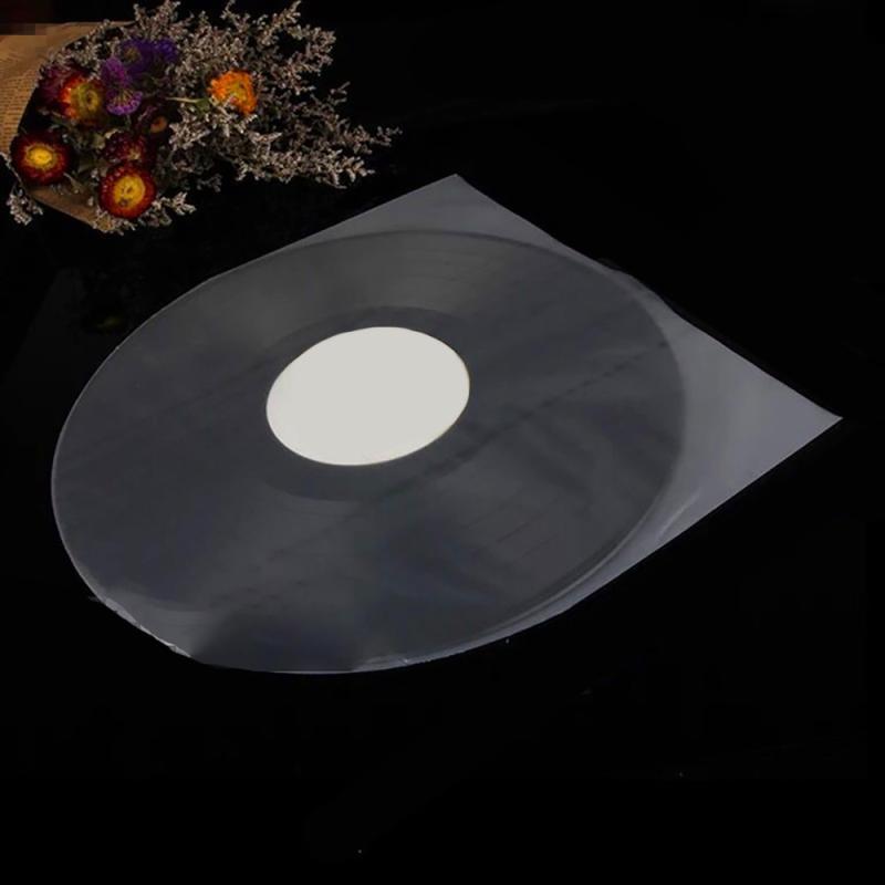 50Pcs 12 Inch PE Vinyl Record LP LD Record 7.5" OPP Plastic Bags Anti-static Record Sleeves Outer Inner Plastic Clear Cover