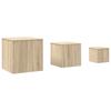 Side Tables Set of 3 Sonoma Oak Wood Based Material
