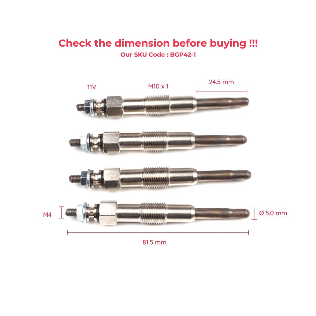 ESC Auto Parts EGP42-1 4 Pcs Heater Glow Plugs GX83, 100221170, 730MJ for Fiat Croma 1.9 TD Fast Shipment Ship From Turkey