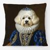 Vintage Royal Dogs And Cats Portraits Cushion Cover Poodle Border Collie Jack Russell Labrador Dog Pillowcase