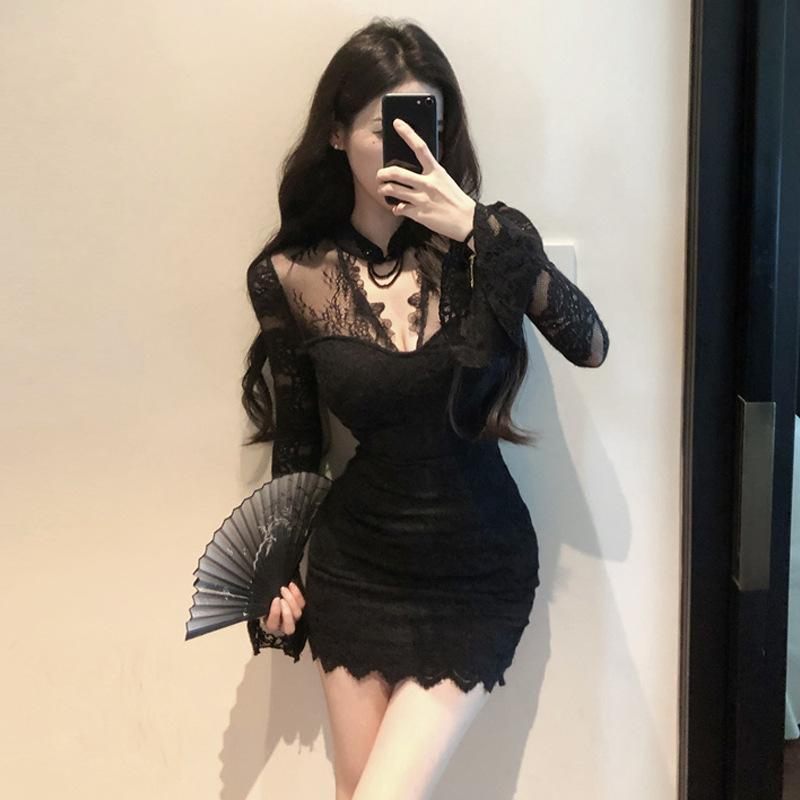 Сексуальное горячее кружевное облегающее платье-рыбий хвост