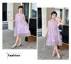 Girls' blue dress summer dress 2026 new stylish girls' summer mesh princess dress children's summer dress