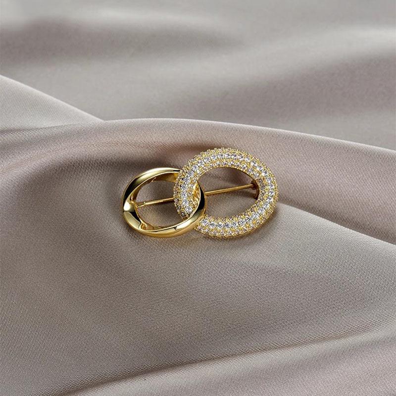 Элегантная женская роскошная брошь: Изысканная брошь-застежка с переплетением для изысканного, универсального образа