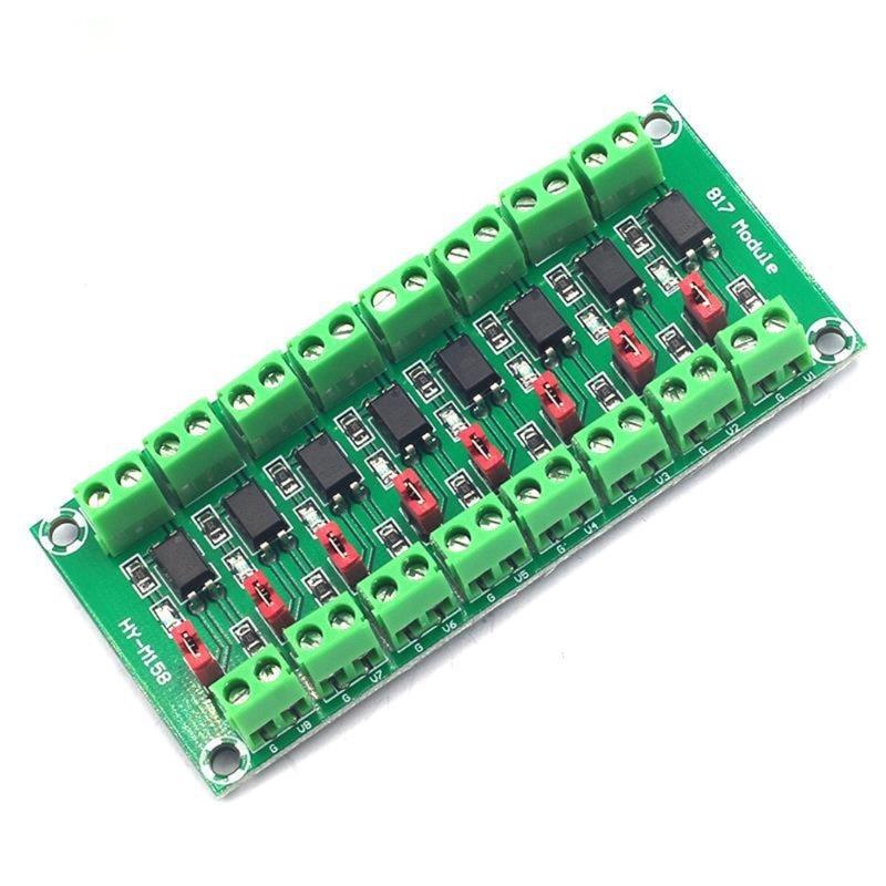 8 Channel Optocoupler Isolation Board for Voltages Control and Signals Conversion from 3.3V or 5V to 3.6 30V with Highly AntiInterference Capability