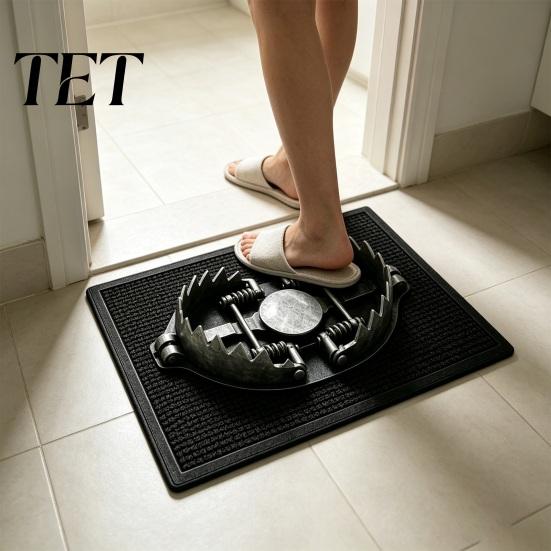 Unique Home Floor Carpet 3D Illusion Door Mat, Trick Trap Optical Entrance Rug, Gin Funny Seasonal Party Prop Pattern, Non-slip Mat for Porch