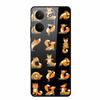 Glass Back Cover For Redmi 15C 4G Case 15 C Cute Cartoon Hard Tempered Glass Case Soft Bumper For Redmi 15C Cases Coques Fundas