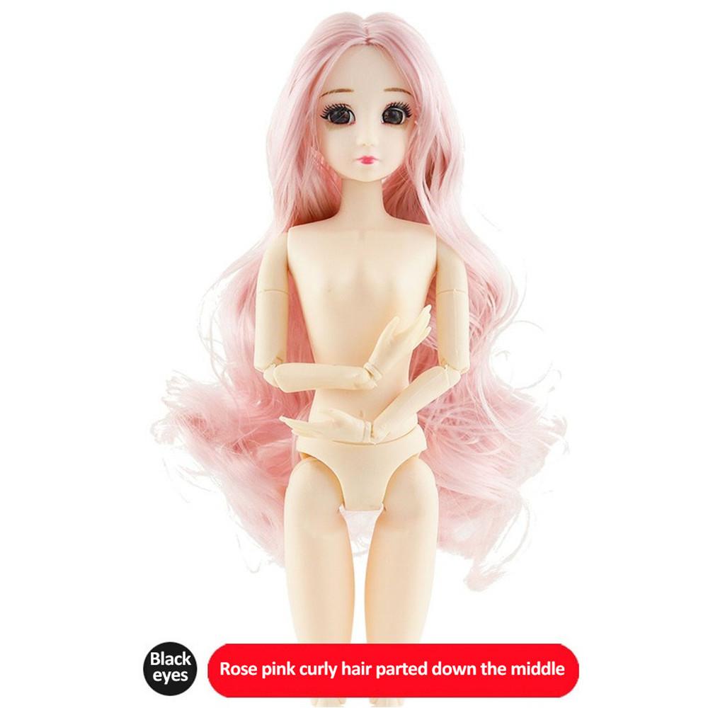 Кукла BJD 30 см, подвижные шарнирные куклы, 3D глаза, пластиковая кукла BJD для девочек, игрушки, длинный парик, женское обнаженное тело, модный рождественский подарок