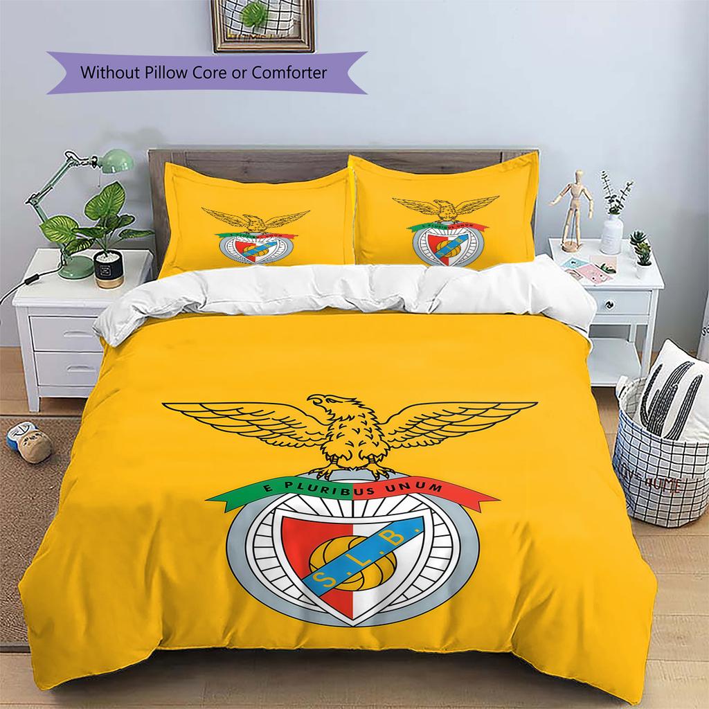 S.L. Benfica Pattern Bedding Quilt Set Home Decoration Gift (1 * duvet cover + 2 * pillowcase without core)