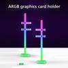 Graphics Card Holder ARGB GPU Support Bracket Adjustment Single Slot 5V 3PIN ARGB Support Video GPU Mount Replacement