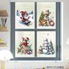 Christmas Wall & Window Stickers - Santa, Reindeer, Snowman Decals for New Year Decoration