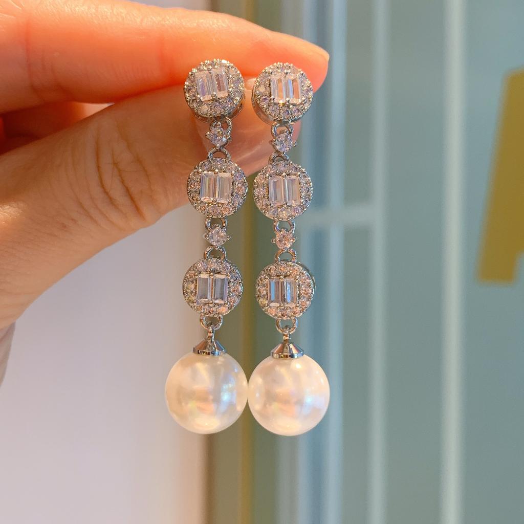 Huamei Jewelry Серьги-гвоздики Жемчуг Простые Французский Ретро Легкая Роскошь Высококачественные Женские