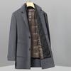 Men's Woolen Coat Business Casual Scarf Collar Removable Down Liner Double-sided Woolen Coat Jacket