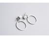 FY-ED617 REETI Silver Plated Round White Pearl Stud Earrings for Women & Children Trendy Elegant Wedding Jewelry Certified