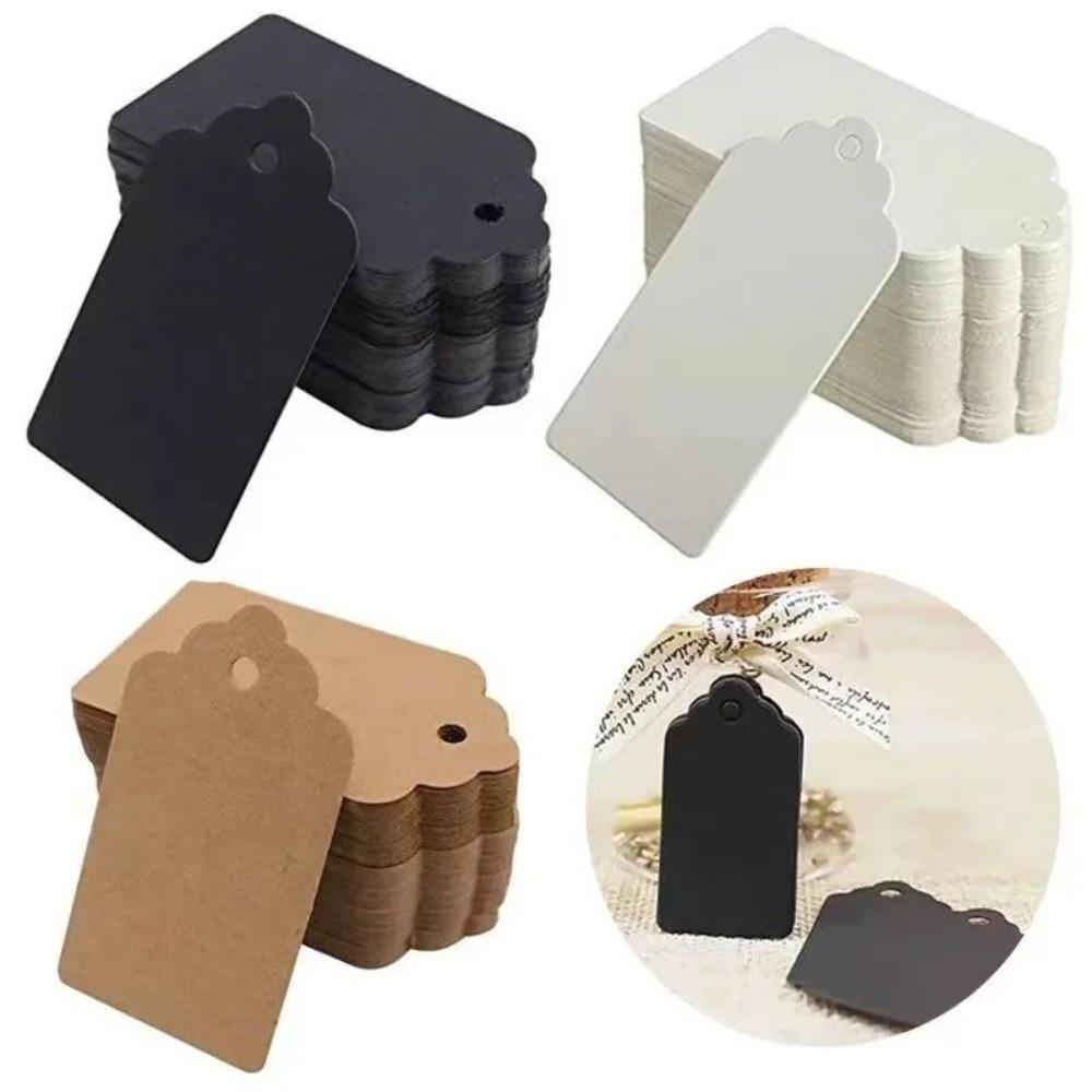 100Pcs Handmade Packaging Label with String Wedding Gift Decorating Tag Holiday Decorations