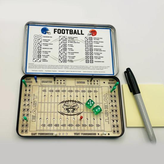 Travel Wooden Board Game Baseball Rugby Flick Soccer Knuckle Dice Game Multi-Players Interactive Desk