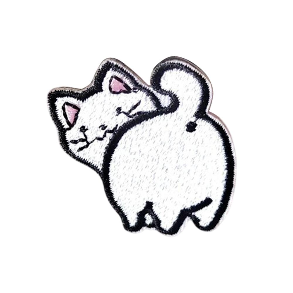 Cute Cartoon Turning Animal Embroidered Patches Creative Self-Adhesive Appliques DIY Craft Decorations