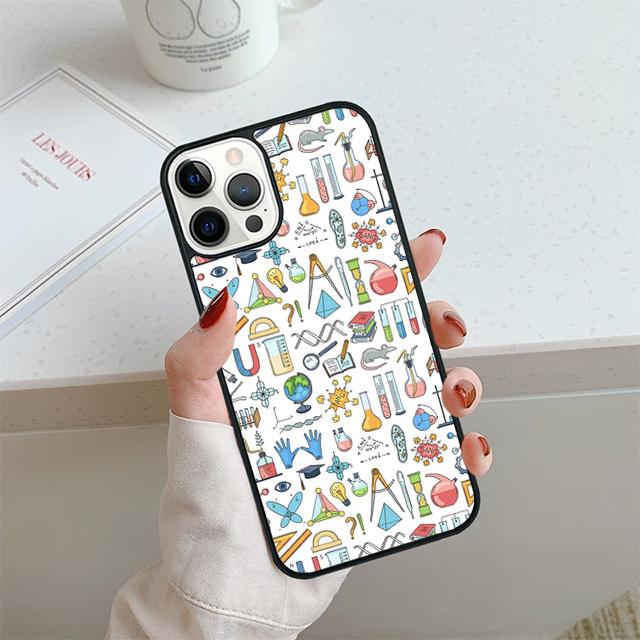 Иконка 'Научные исследования' Чехол для телефона Для iPhone 17 Air 13 12 14 15 16 Чехол Для Apple 14 15 16 Pro Max Plus Coque