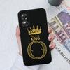 Модный чехол с надписью «Корона» для OPPO A17 A16 A15 A58 AX5S A5 A9 2020 A1 Pro, силиконовая защитная задняя крышка, пара бамперов для телефонов для OPPO Fundas Coque
