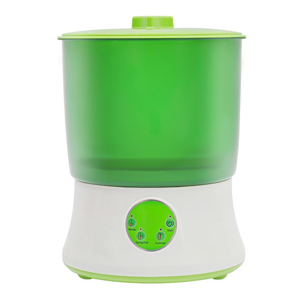 Автоматическая проращиватель бобов, 2-слойный, 3 режима, 360° распыление, машина для выращивания органических маша и сои в помещении для домашнего садоводства