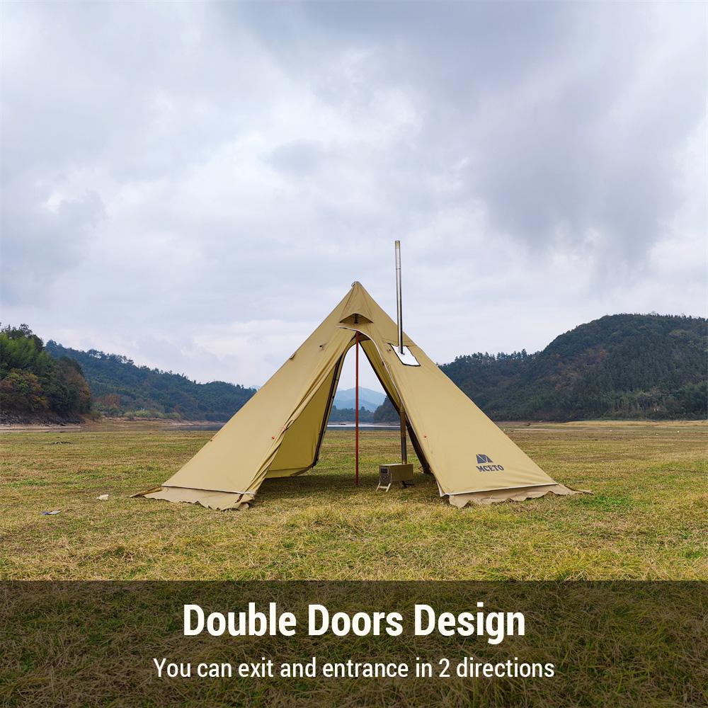 Горячая палатка Типи на 4-6 человек с печным домкратом, палатка-типи с пирамидой для кемпинга, пешего туризма