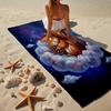 Squirrel Dreams Under Moonlight Beach Towel, Super Soft Microfiber, Gift for Her/Him, Birthday, for Pool, Beach, Travel, Home Decor Fan gifts