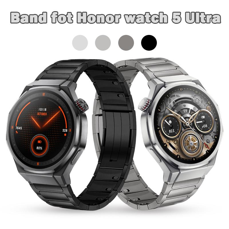 Металлический ремешок, совместимый с Honor Watch 5/5 Ultra Watch, Аксессуары из нержавеющей стали для Honor Watch GS4/GS3/GS3i/4 Pro