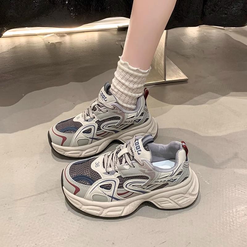 European Station Women's New Summer Women's Shoes Versatile Thick-soled Mesh Running Casual Sports Shoes