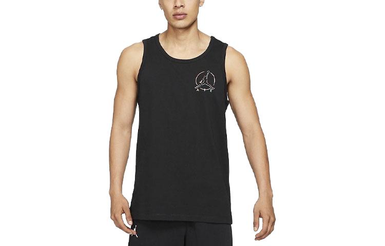 Jordan Jumpman Air Tank Tops Men's Black Crew Neck Moderate Straight Fit DB1552-010