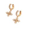 Fashion Cross Earrings for Women 2025 New Golden Zirconia Drop Earring Statement Party Jewelry Accessories
