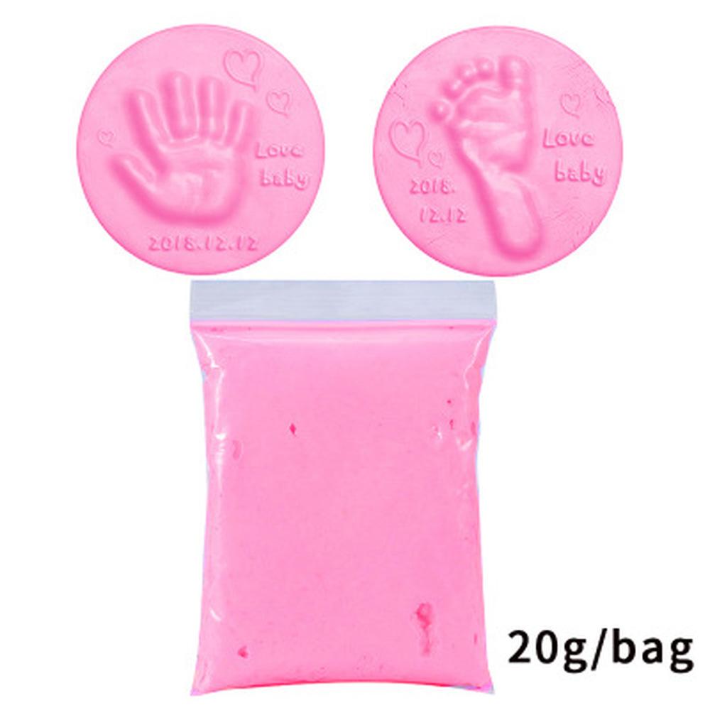 20g/pack Bag Clay Baby Hand Foot Inkpad Ultra Stereo Care Air Drying Soft Clay Handprint Imprint Kit Casting Toys