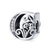 New 925 Sterling Silver 26 A -Z Floral Charm Beads Charm Bracelet Diy Women 'S Jewelry Accessory
