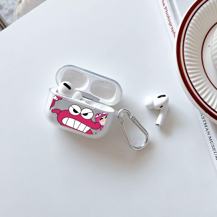 Case For Airpods Pro3 Pro2 Pro 1 3 4 2 Clear Earphone Cases Cover Crayon ShinChan Cartoon