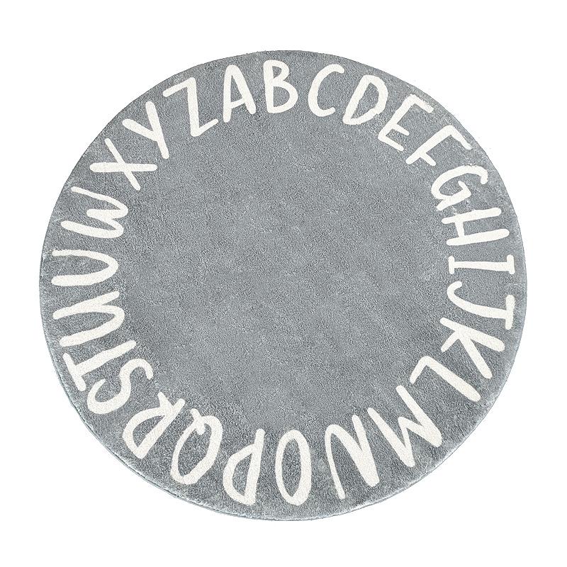 Nordic Round Cartoon Carpet Home Bedroom Bedside Children Room Cute Letters Simple Thicked Plush Covers Sofa Coffee Table Covers