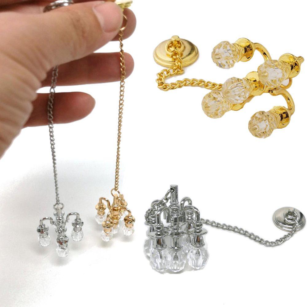 Playing House Doll Accessories Miniature Vintage Chandelier Dollhouse Ornament Ceiling Lamp Model