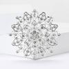Advanced Heavy Industry Alloy Rhinestone Hollow Flower Brooch Light Luxury Exquisite Women'S Clothing Brooch Ornament Pin