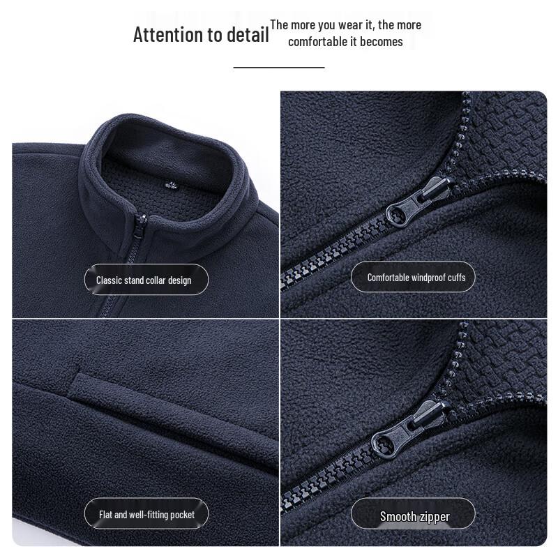 SHANSHAN Men's 3-in-1 Winter Detachable Hooded Fleece Jacket