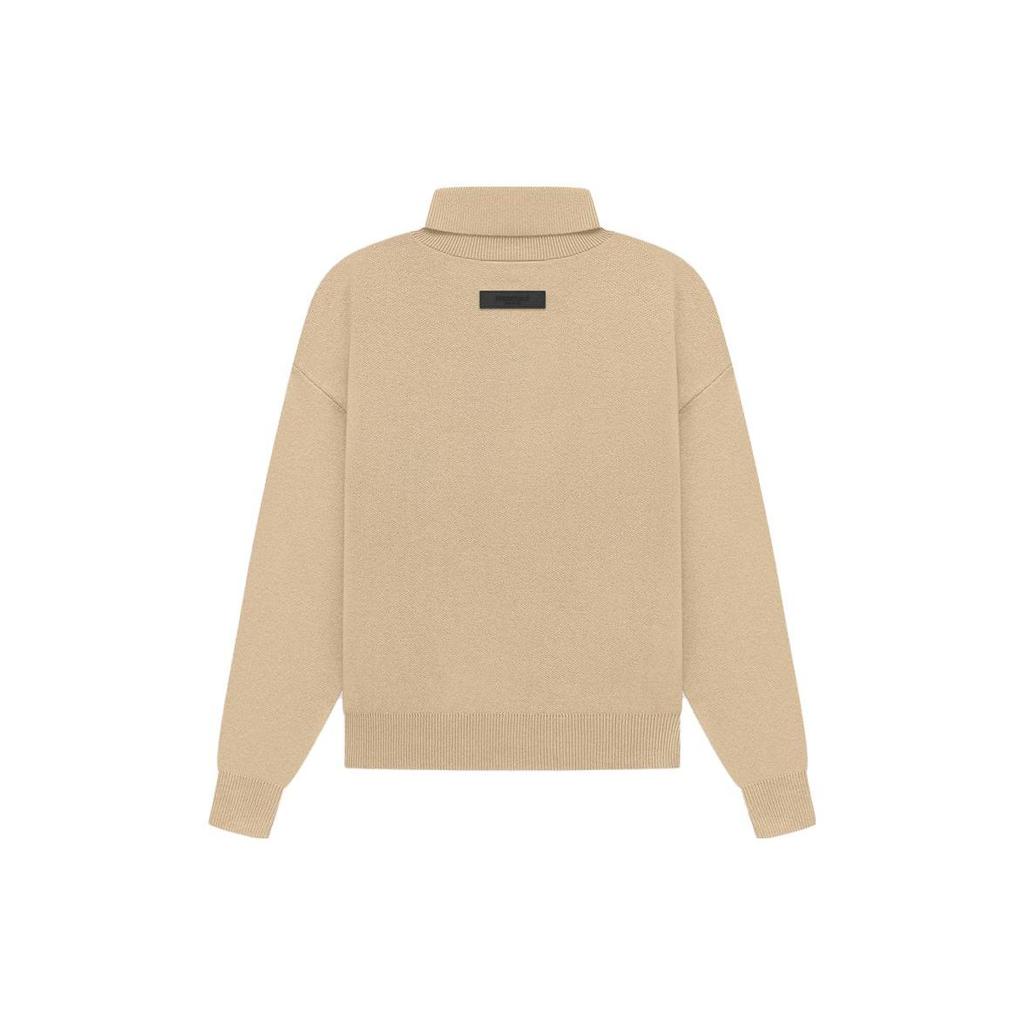Fear of God Essentials Ss23 Трикотажные женские топы с высоким воротом Sand Off-White FOG-SS23-086