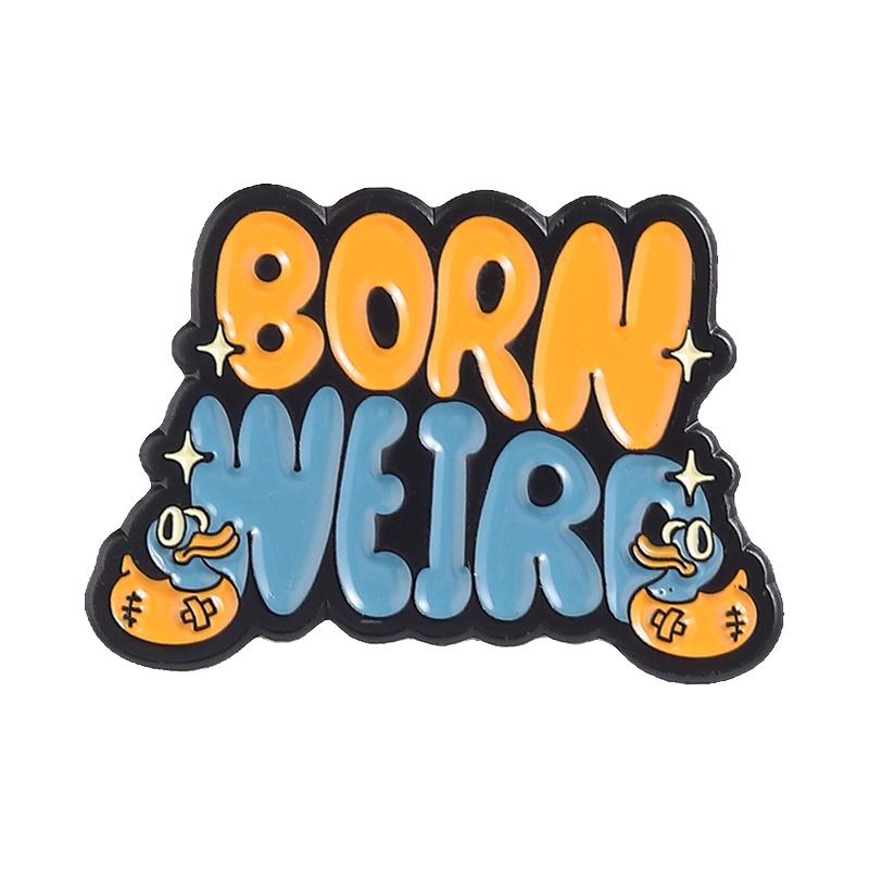 Xiaomi Stay Weird Born Weird Enamel Pin Retro Skull I Have to Say Weird Things or I Will Die Brooch Clothes Lapel Badge Jewelry Gifts