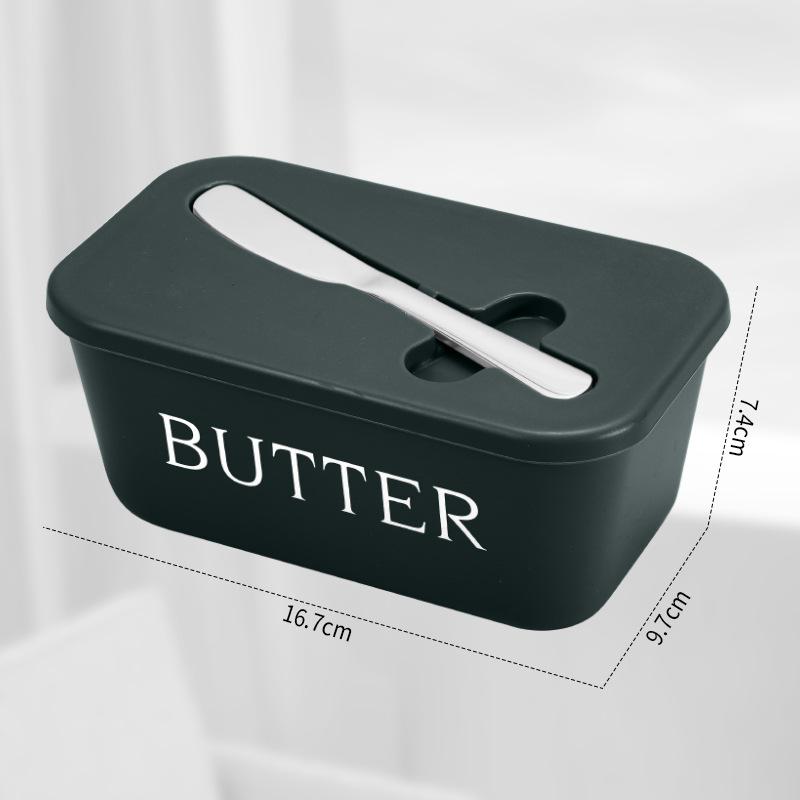 Premium Food-Grade PP Butter Dish with Knife - Large, Durable, Easy-Clean Countertop Keeper for Home Use, Freshness Preserver