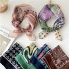 Cotton And Linen Small Square Scarf Silk Scarf Women'S Spring And Autumn New Style Artistic And Versatile Fashionable Temperament Headband Scarf