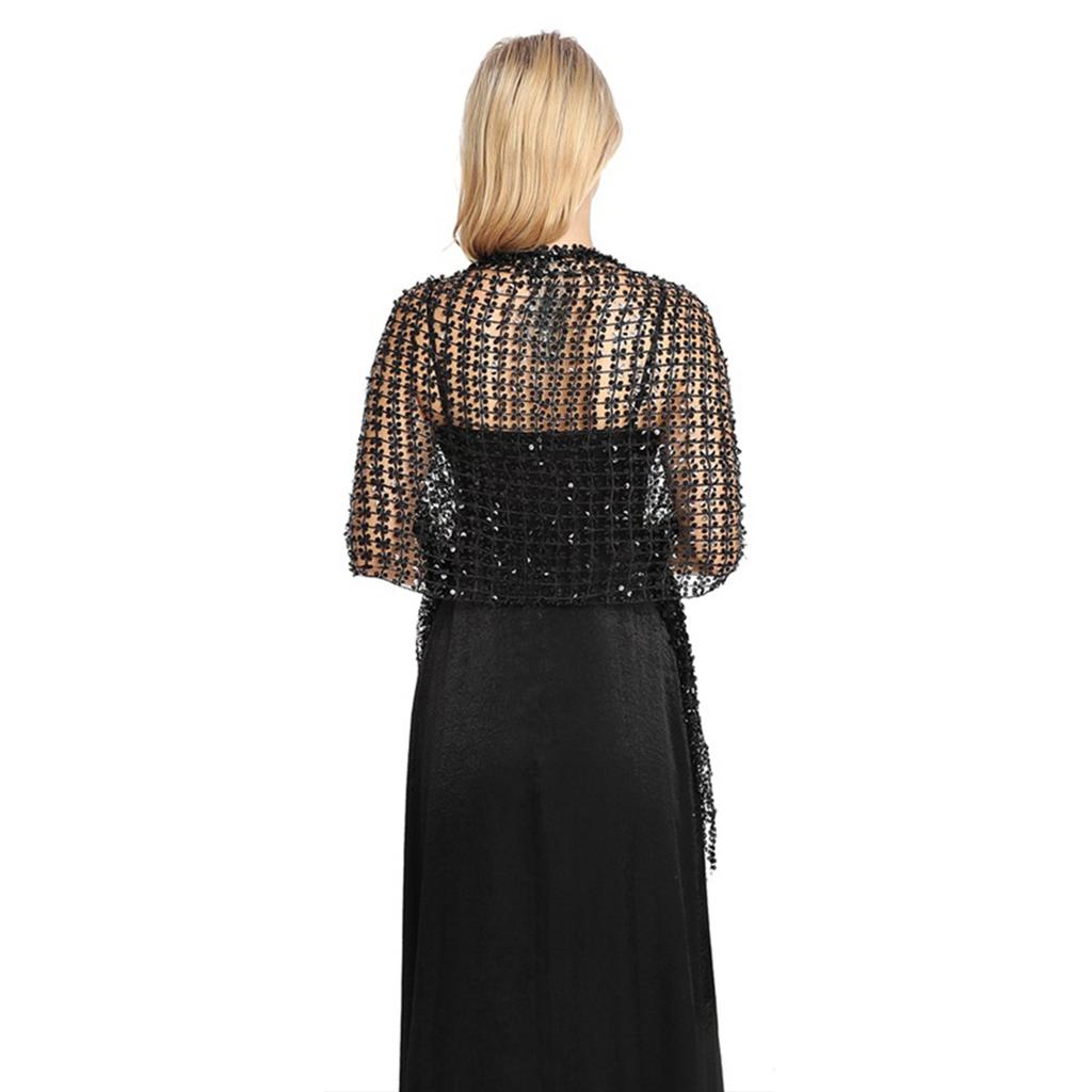 Fashion Summer Wedding Party Shawl for Woman Tassels Trim Wrap Casual Shawls with Shinning Sequins Female Supplies